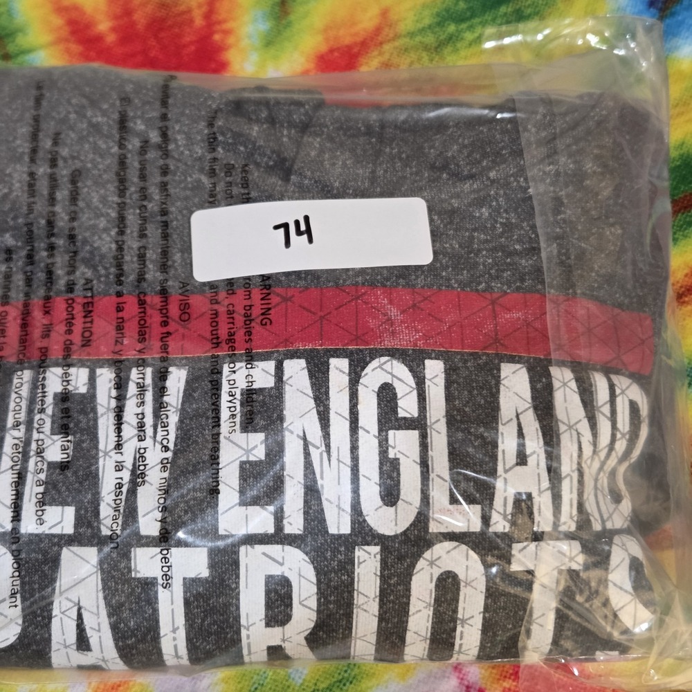Gen 2 New England Patriots Kids Size L 14/16 Grey Hoodie NFL Football Fan Gear - Picture 8 of 8